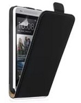 Чехол книжка valenta HTC One mini чёрный с1062 (кожа)