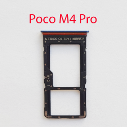 Cим-лоток (Sim-слот) Poco M4 Pro 5G (голубой)- фото
