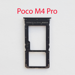 Cим-лоток (Sim-слот) Poco M4 Pro 5G (черный)- фото