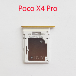 Cим-лоток (Sim-слот) Poco X4 Pro 5G (желтый)- фото