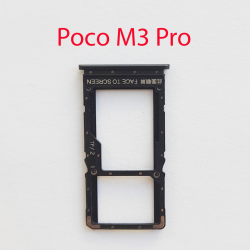 Cим-лоток (Sim-слот) Poco M3 Pro 5G (черный)- фото
