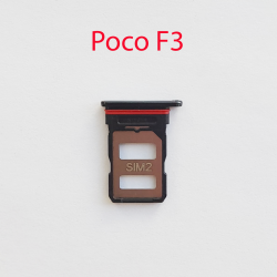 Cим-лоток (Sim-слот) Poco F3 (черный)- фото