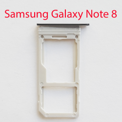 Cим-лоток (Sim-слот) Samsung Galaxy Note 8 (N950) черный бриллиант- фото