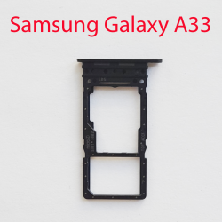 Cим-лоток (Sim-слот) Samsung Galaxy A33 5G (A336) черный- фото