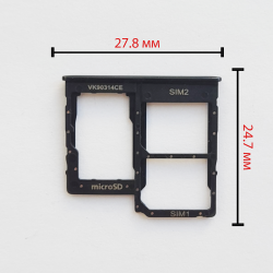 Cим-лоток (Sim-слот) Samsung Galaxy A40 (A405) черный- фото2