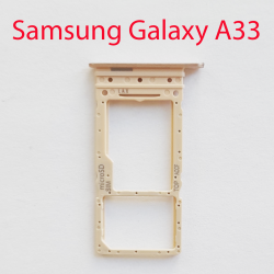 Cим-лоток (Sim-слот) Samsung Galaxy A33 5G (A336) персиковый- фото