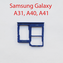 Cим-лоток (Sim-слот) Samsung Galaxy A41 (A415) синий