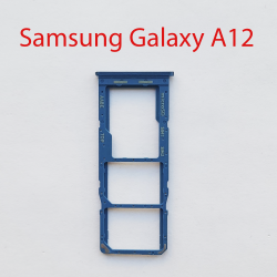 Cим-лоток (Sim-слот) Samsung Galaxy A12 (SM-A127) синий