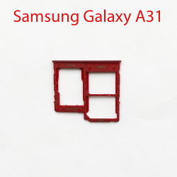 Cим-лоток (Sim-слот) Samsung Galaxy A41 (A415) красный