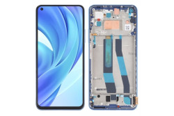 Экран (модуль) в раме Xiaomi Mi 11 Lite 4G (голубой)