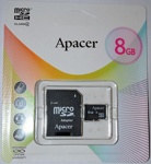 Карта памяти Apacer micro-sd (Class 4) 8GB
