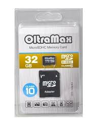Карта памяти OltraMax micro-sd (Class 10) 32GB +адаптер