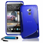 Силиконовая накладка для я HTC One Max (16Gb) синий