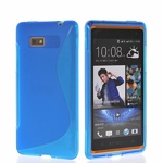 Силиконовый чехол накладка для HTC Desire 600\601\606 синий