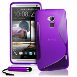 Силиконовая накладка для HTC One Max (16Gb) фиолетовый