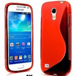 Силиконовый чехол накладка для Samsung Galaxy S4 mini (19190,i9192,i9195) красный