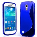 Силиконовый чехол накладка для Samsung Galaxy S4 mini (19190,i9192,i9195) синий