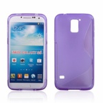 Силиконовый чехол накладка для Samsung I9600 Galaxy S 5  фиолетовый