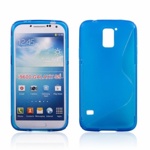 Силиконовый чехол накладка для Samsung I9600 Galaxy S 5  синий