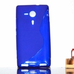 Силиконовый чехол накладка для Sony Xperia SP синий