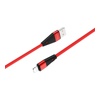 USB кабель Borofone BU10 ligtning для зарядки и синхронизации (красный) 1,2 метра- фото
