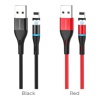 USB кабель Borofone BU16 Lightning зарядка магнитная (красный) 1,2 метра - фото