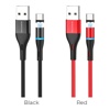 USB кабель Borofone BU16 Type-C зарядка магнитная (красный) 1,2 метра - фото