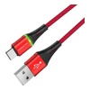 USB кабель Borofone BU25 Type-C для зарядки и синхронизации (красный) 1,2 метра- фото