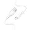 USB кабель Borofone BX18 Micro для зарядки и синхронизации (белый) 2 метра- фото
