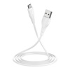 USB кабель Borofone BX18 Micro для зарядки и синхронизации (белый) 3 метра- фото