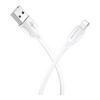 USB кабель Borofone BX19 ligtning для зарядки и синхронизации (белый) 1 метра- фото