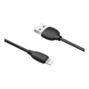 USB кабель Borofone BX20 ligtning для зарядки и синхронизации (черный) 1 метра- фото