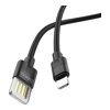 USB кабель Hoco U55 Lightning для зарядки и синхронизации (черный) 1,2 метра