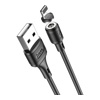 USB кабель Hoco X52 Lightning зарядка магнитная (черный) 1 метра - фото