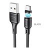 USB кабель Hoco X52 Micro зарядка магнитная (черный) 1 метра - фото