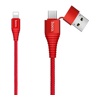 USB/Type-C кабель Hoco U26 Lightning для зарядки и синхронизации (красный) 1 метра