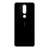 Задняя крышка (стекло) для Nokia 5.1 plus (черный)- фото