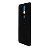 Задняя крышка (стекло) для Nokia 6.1 plus (черный)- фото