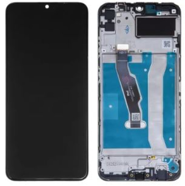 Экран (модуль) в раме Honor 9A (MOA-LX9N), Huawei Y6p (MED-LX9) черный - фото