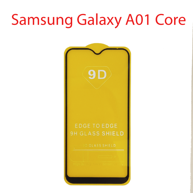 Защитное стекло Samsung Galaxy A01 Core SM-A013F (черный) 5D - фото