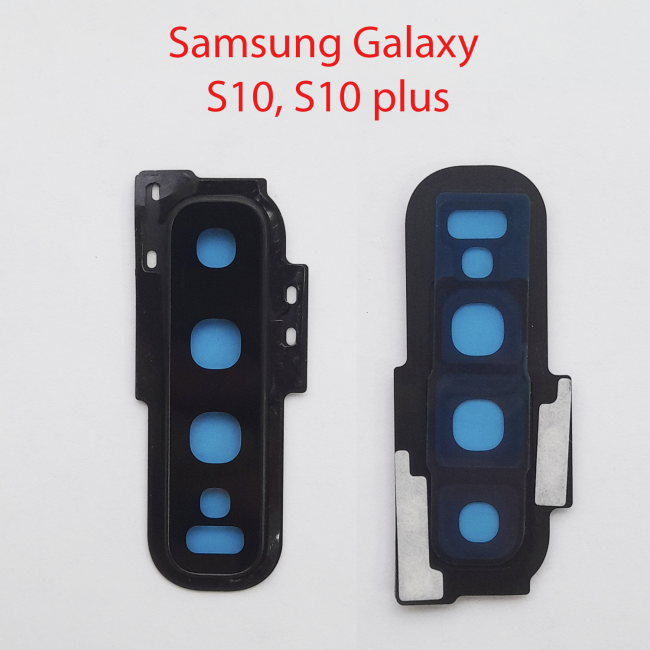 Стекло камеры в сборе для Samsung Galaxy S10, s10 plus черный - фото