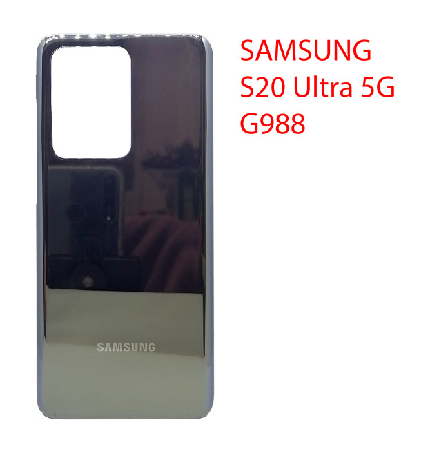 Задняя крышка (стекло) для Samsung Galaxy S20 Ultra 5G SM-G988B (серый) - фото