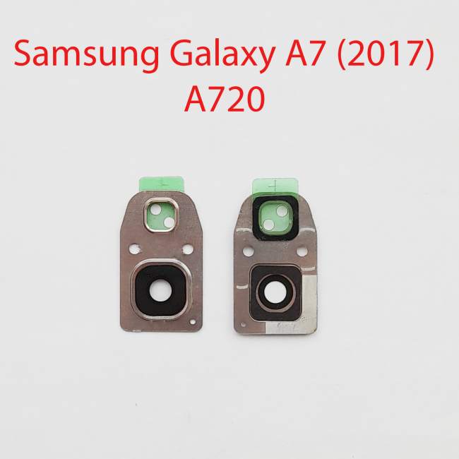 Стекло камеры в сборе для Samsung Galaxy A7 2017 A720F голубой - фото