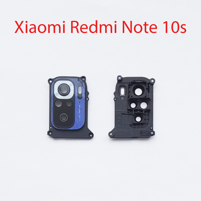 Стекло камеры в сборе для Xiaomi Redmi Note 10, 10s синий - фото