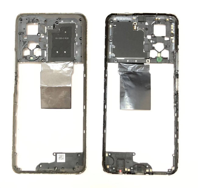Средняя часть корпуса в сборе Honor X7 CMA-LX1 (серебристый) - фото