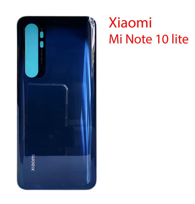 Задняя крышка (стекло) для Xiaomi Mi Note 10 Lite международная версия (синий) - фото