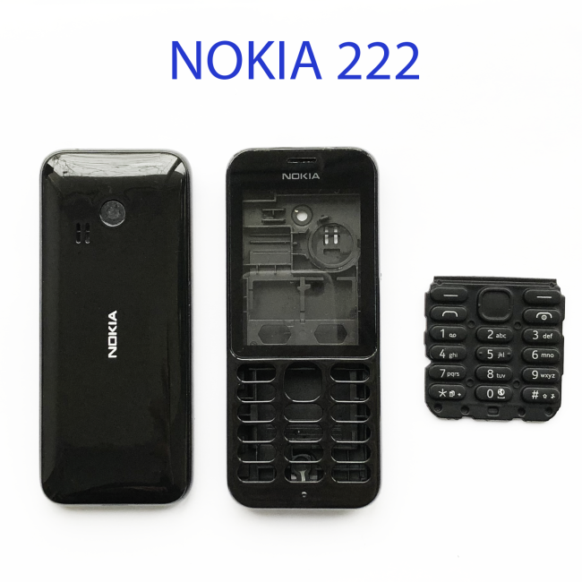 Задняя крышка в сборе для Nokia 222 Dual Sim (RM-1136) черный - фото