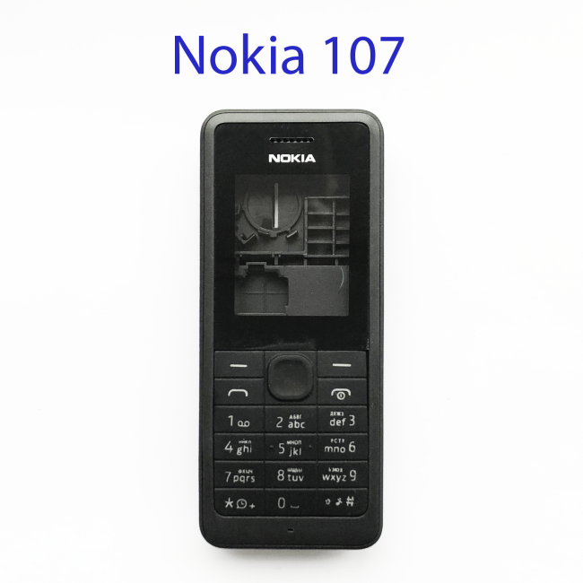 Задняя крышка в сборе для Nokia 107 черный - фото