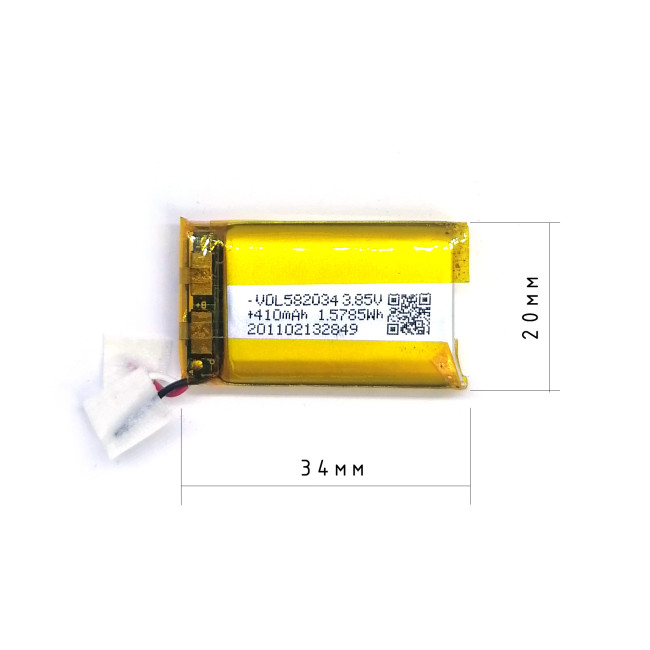 АКБ (Аккумуляторная батарея ) для bluetooth-гарнитур и GPS-навигаторов 410 mah №1 - фото