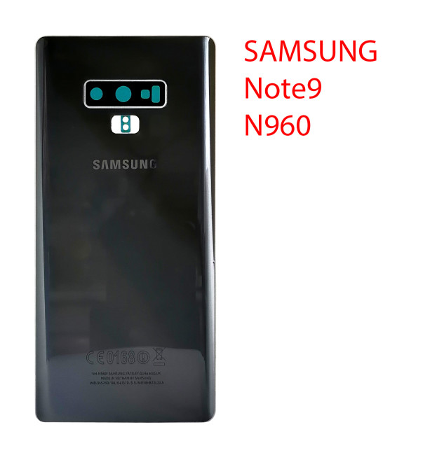 Задняя крышка (стекло) для Samsung Galaxy Note 9 (SM-N960F) в сборе черный - фото